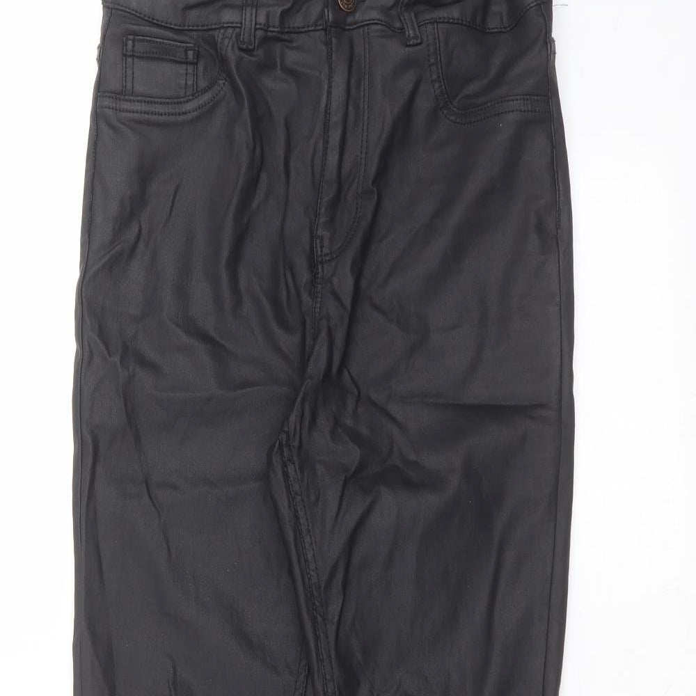 New Look Womens Black  Viscose Trousers  Size 12 L25 in Regular