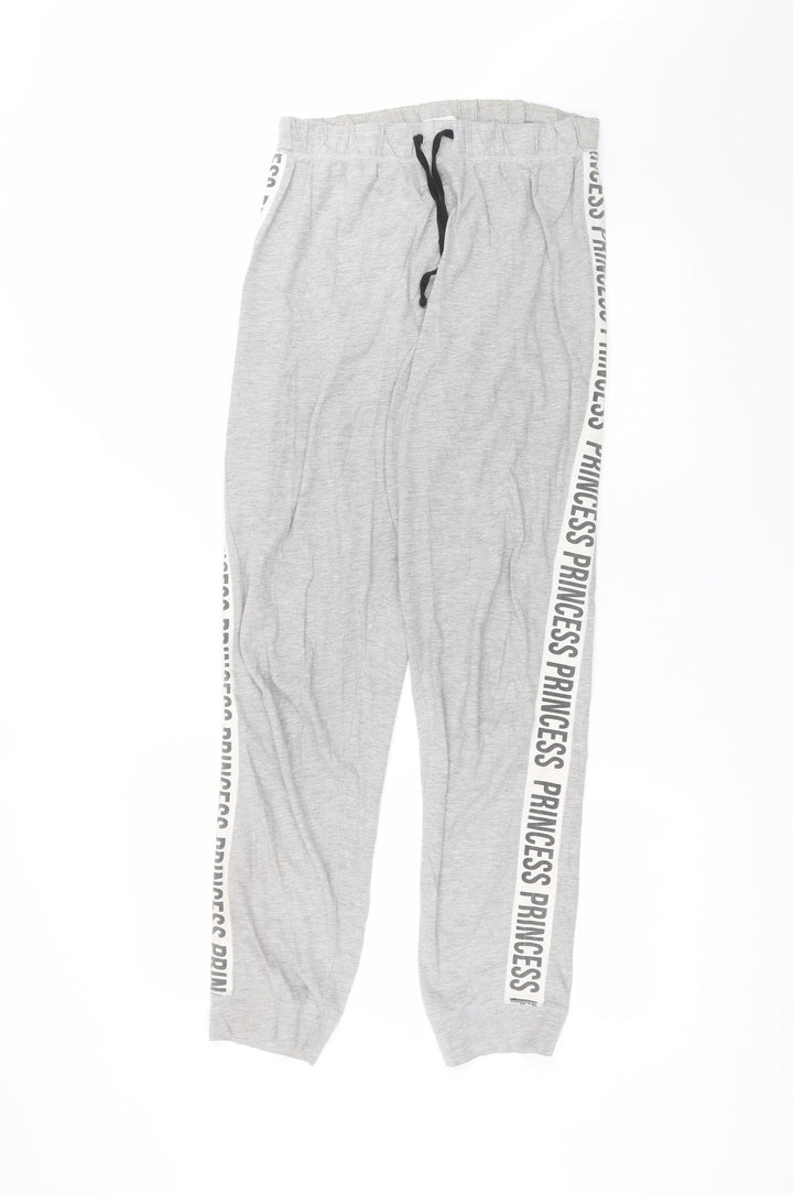 New Look Womens Grey  Cotton Sweatpants Trousers Size M L27 in Regular