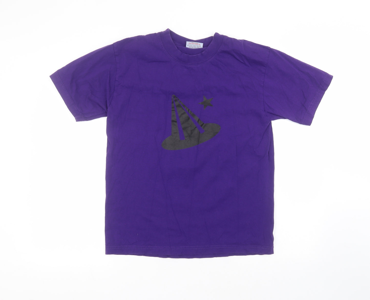 BLUE MAE Mens Purple  Cotton  T-Shirt Size M Round Neck