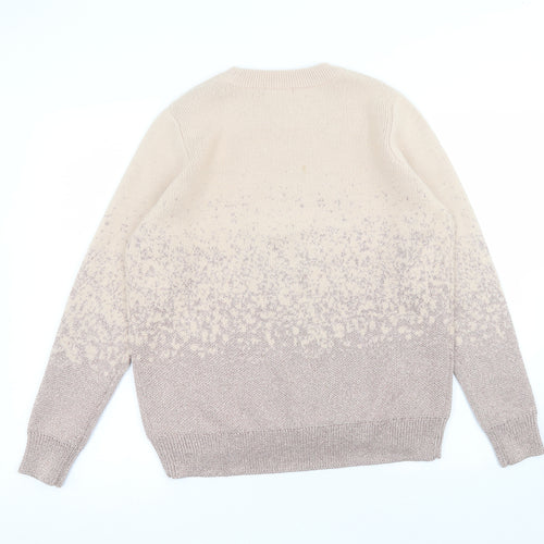 H&M Womens Pink Round Neck  Acrylic Pullover Jumper Size L