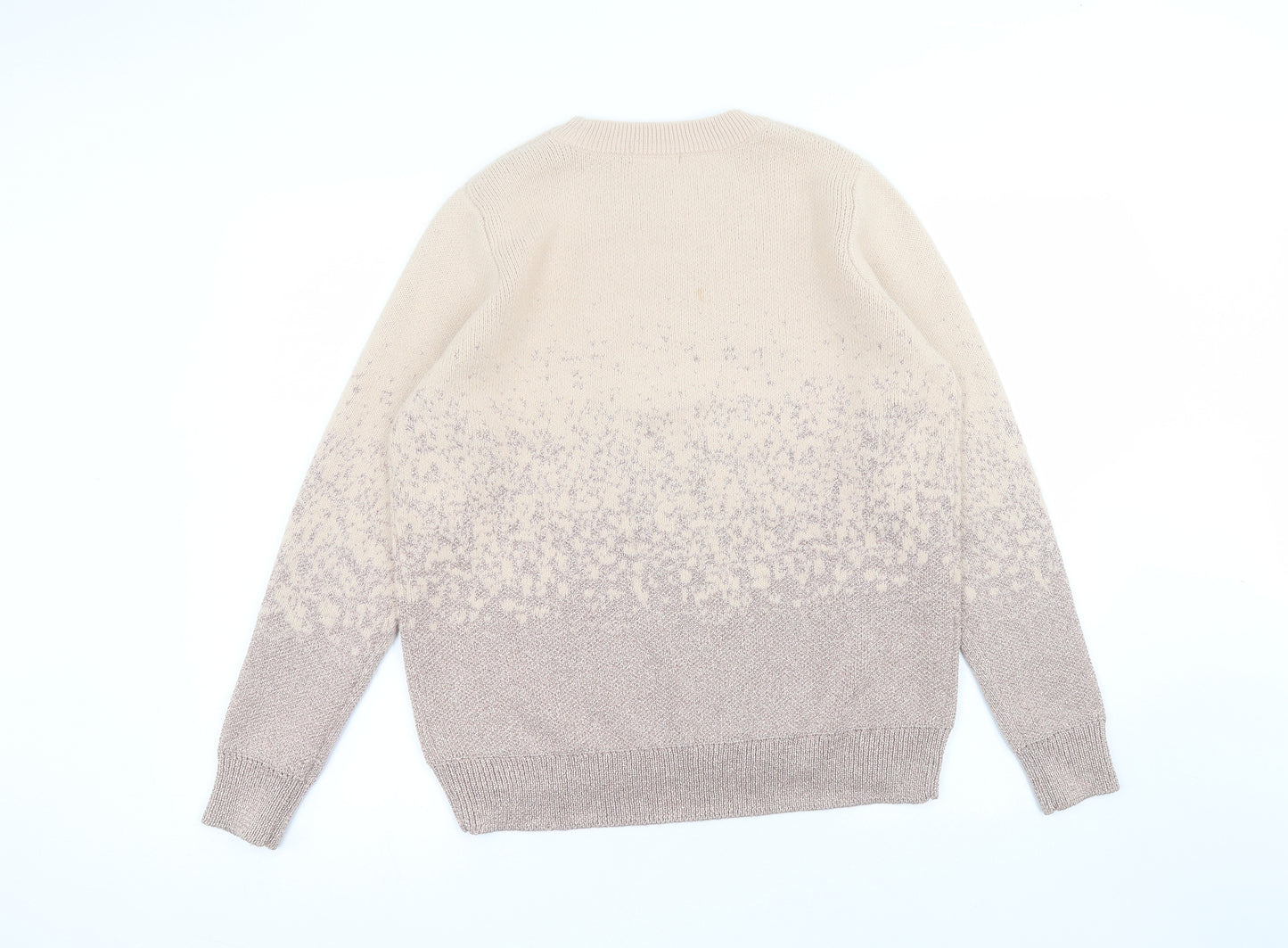 H&M Womens Pink Round Neck  Acrylic Pullover Jumper Size L