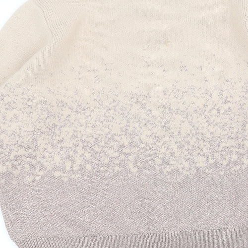 H&M Womens Pink Round Neck  Acrylic Pullover Jumper Size L