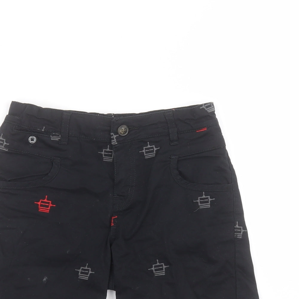 gini & jony Boys Black  Cotton Bermuda Shorts Size 7-8 Years  Regular