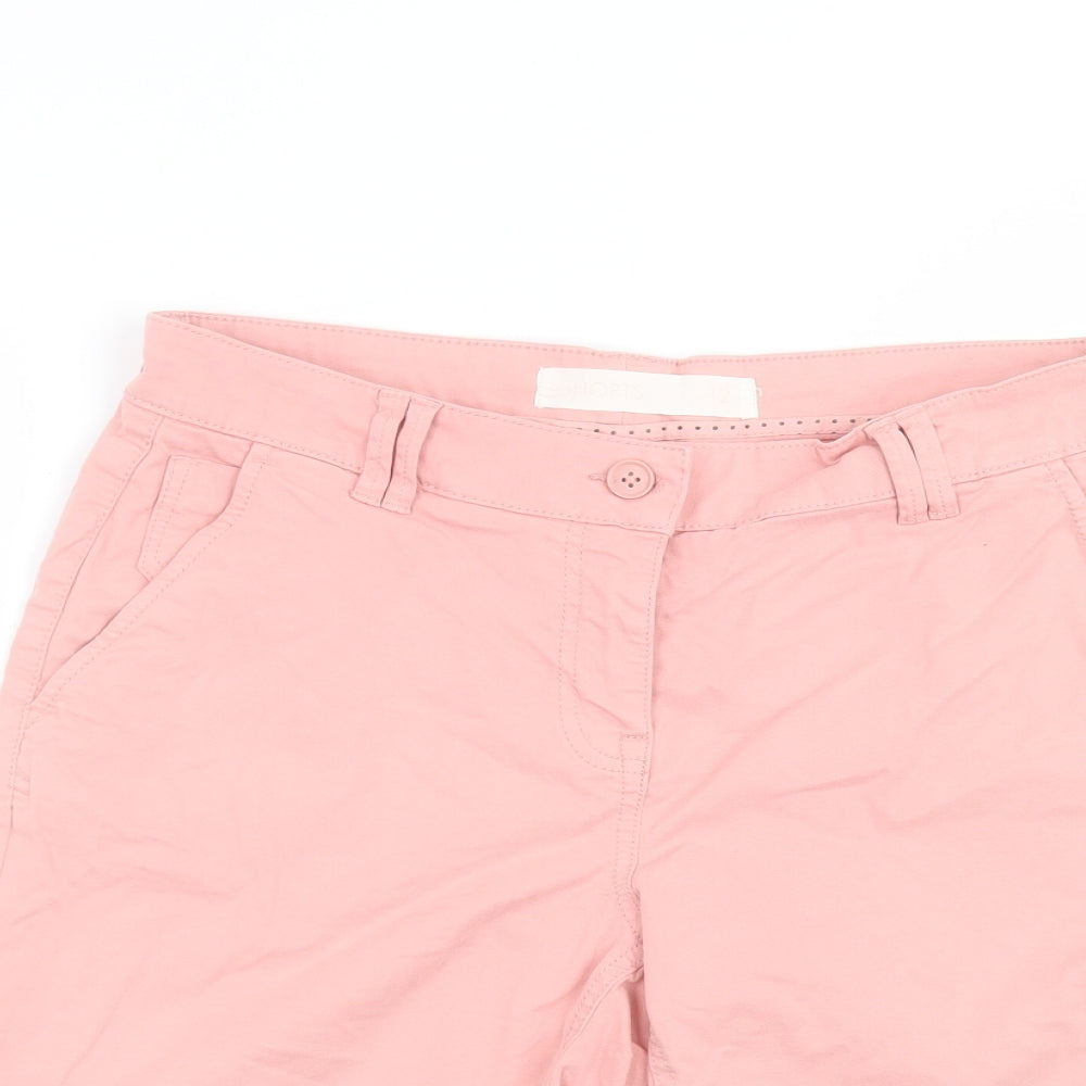 NEXT Womens Pink  Cotton Bermuda Shorts Size 12 L8 in Regular