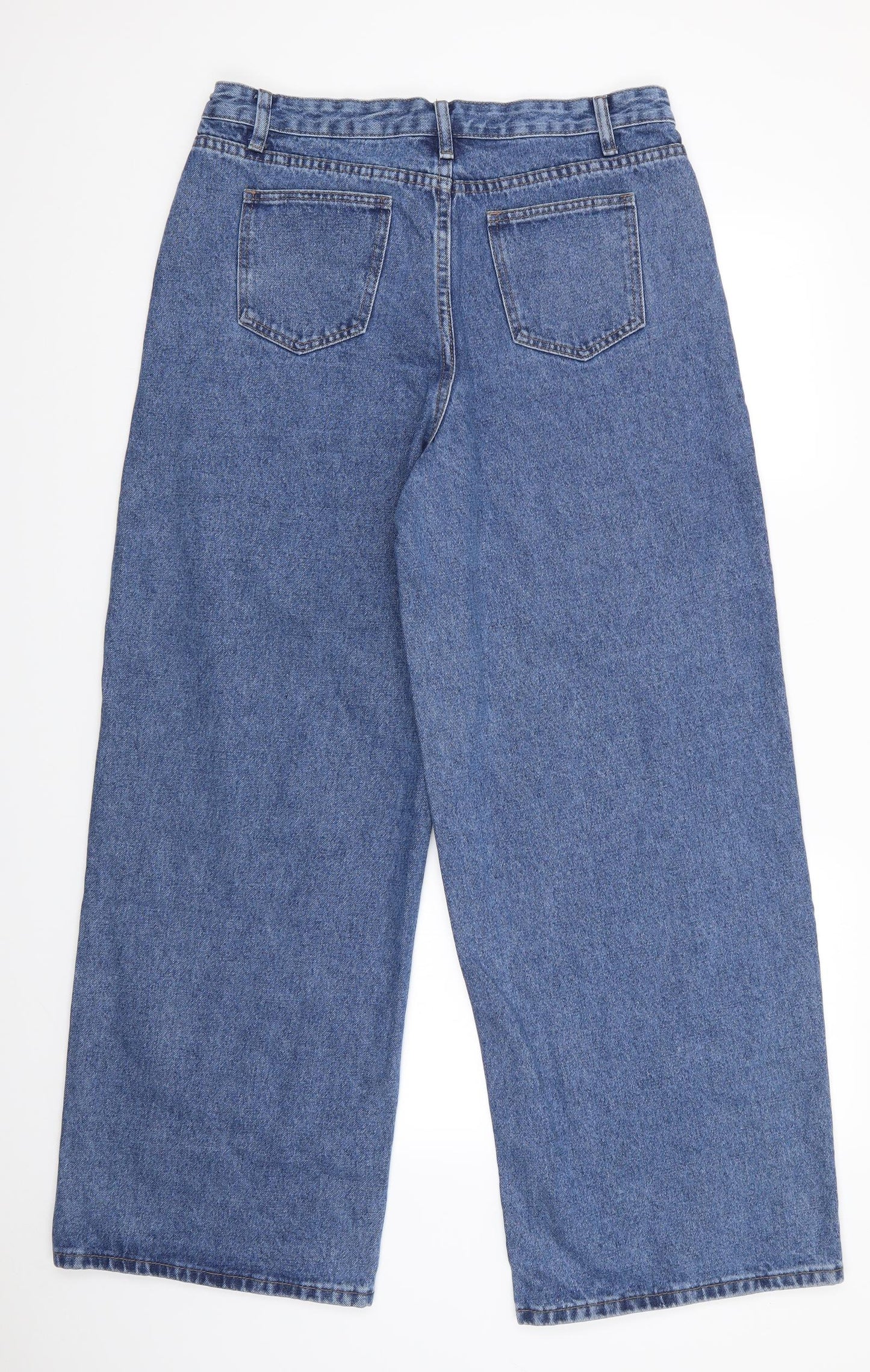 SheIn Womens Blue  Cotton Flared Jeans Size 14 L30 in Regular
