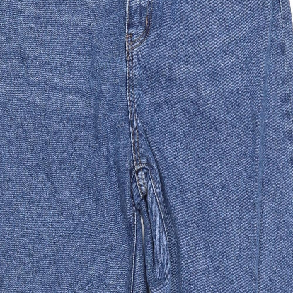 SheIn Womens Blue  Cotton Flared Jeans Size 14 L30 in Regular