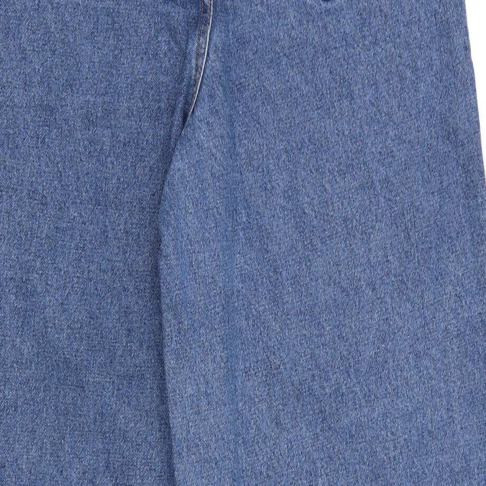 SheIn Womens Blue  Cotton Flared Jeans Size 14 L30 in Regular