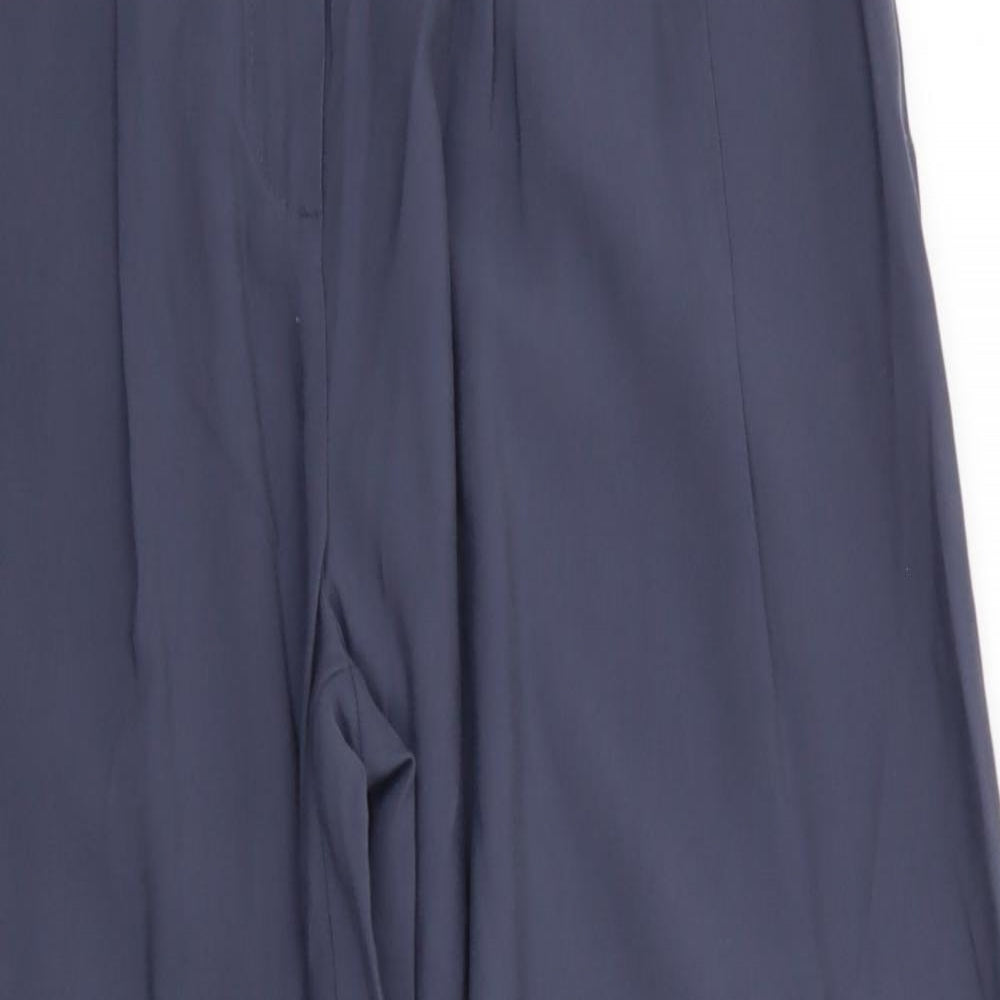 Primark Womens Grey  Viscose Trousers  Size 14 L29.5 in Regular  - Wide Legged No waistband
