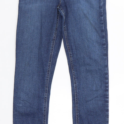 Topshop Mens Blue  Cotton Skinny Jeans Size 25 in L26 in Regular  - Mid Blue