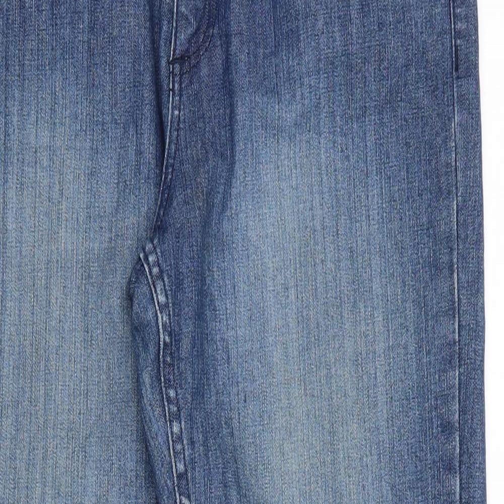 Authenic Denim Womens Blue  Cotton Flared Jeans Size 16 L29 in Regular