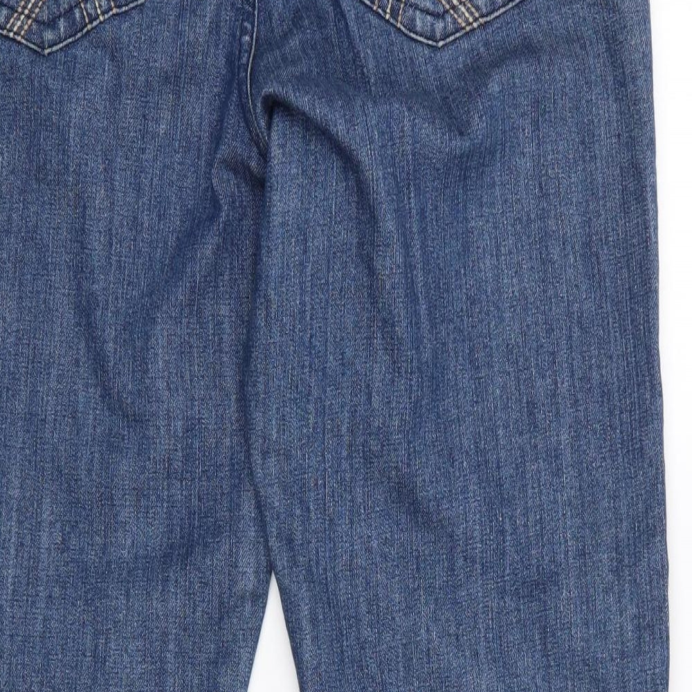 Authenic Denim Womens Blue  Cotton Flared Jeans Size 16 L29 in Regular