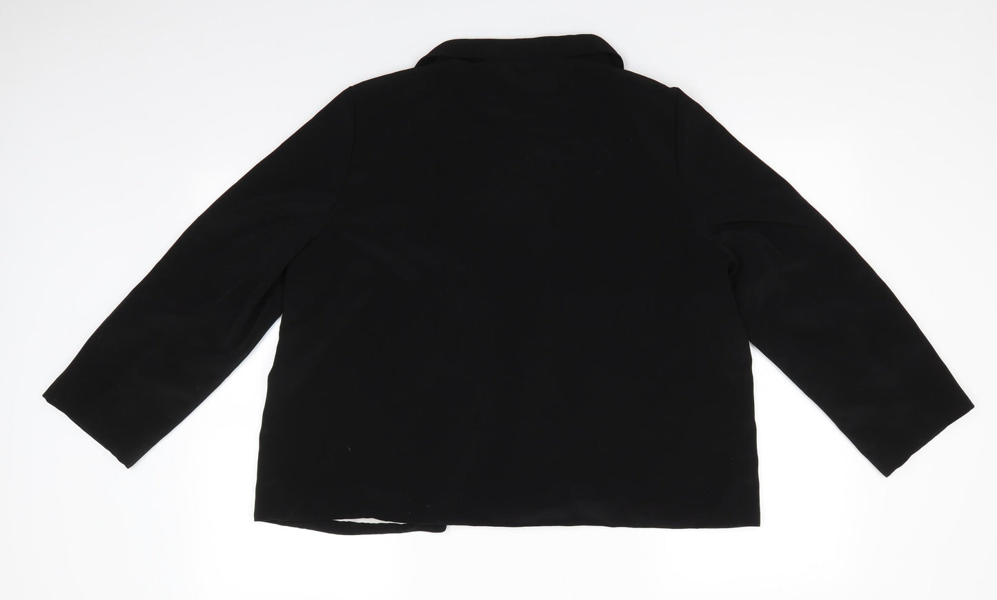 W by BHS Womens Black   Jacket  Size 16   - Subtle waterfall effect