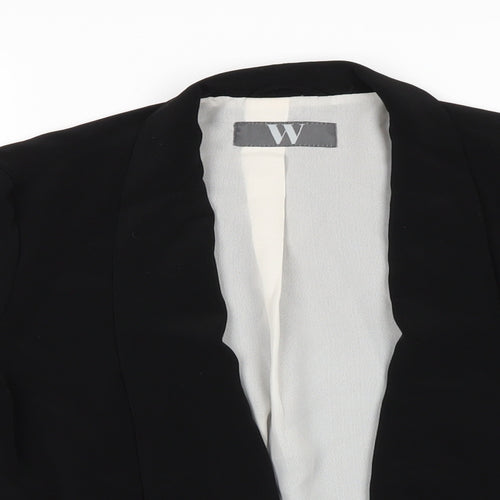 W by BHS Womens Black   Jacket  Size 16   - Subtle waterfall effect