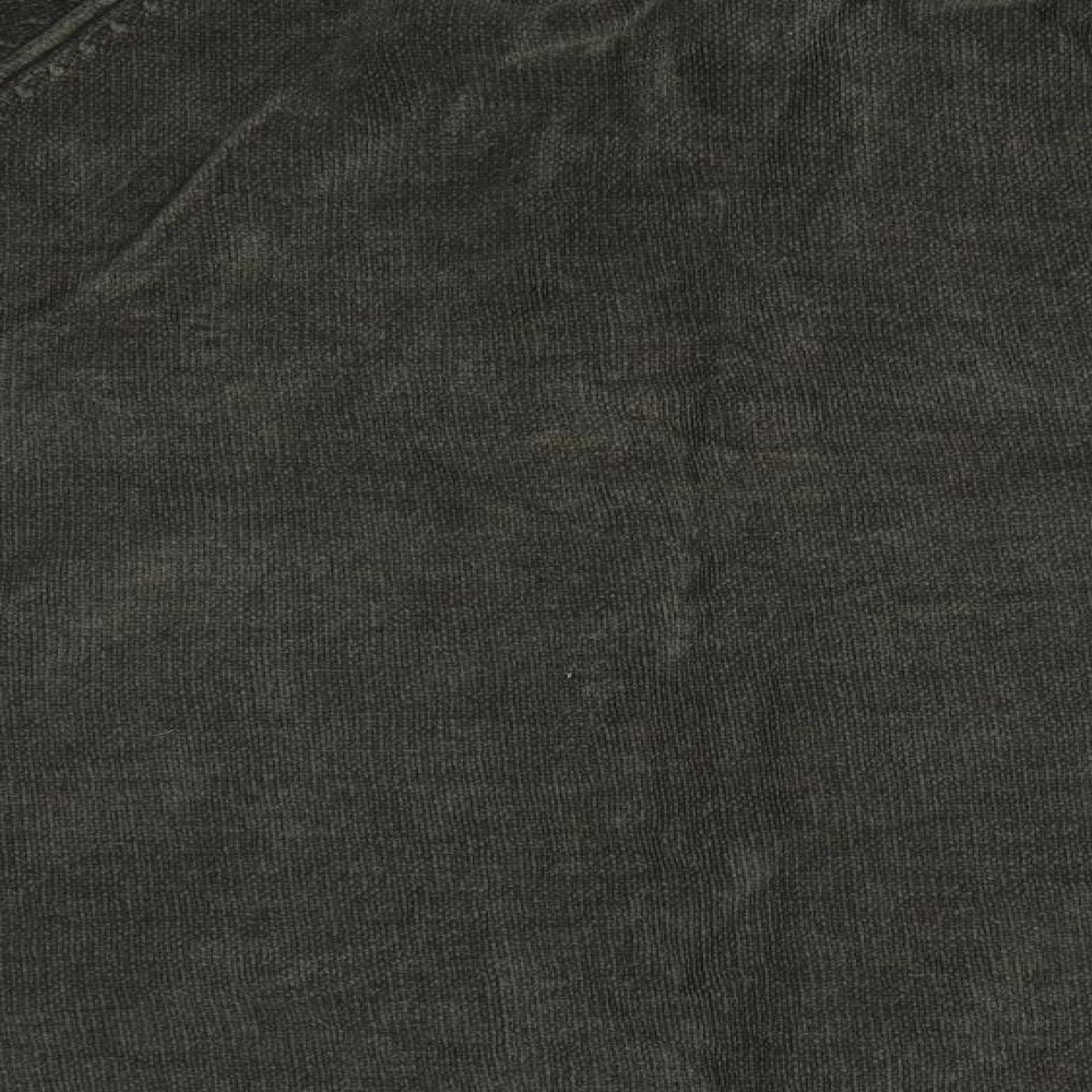 Blue Harbour Mens Green High Neck  Cotton Henley Jumper Size XL   - Dark Green Henley with buttons Very Soft