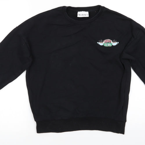 Friends by M&Co Girls Black  Cotton Pullover Sweatshirt Size 13 Years   - Central Perk Friends Coffee