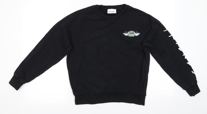 Friends by M&Co Girls Black Cotton Pullover Sweatshirt Size 13 Years - Central Perk Friends Coffee