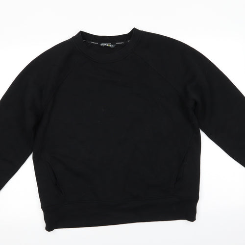 Good Move by M&S Womens Black  Cotton Pullover Sweatshirt Size 14