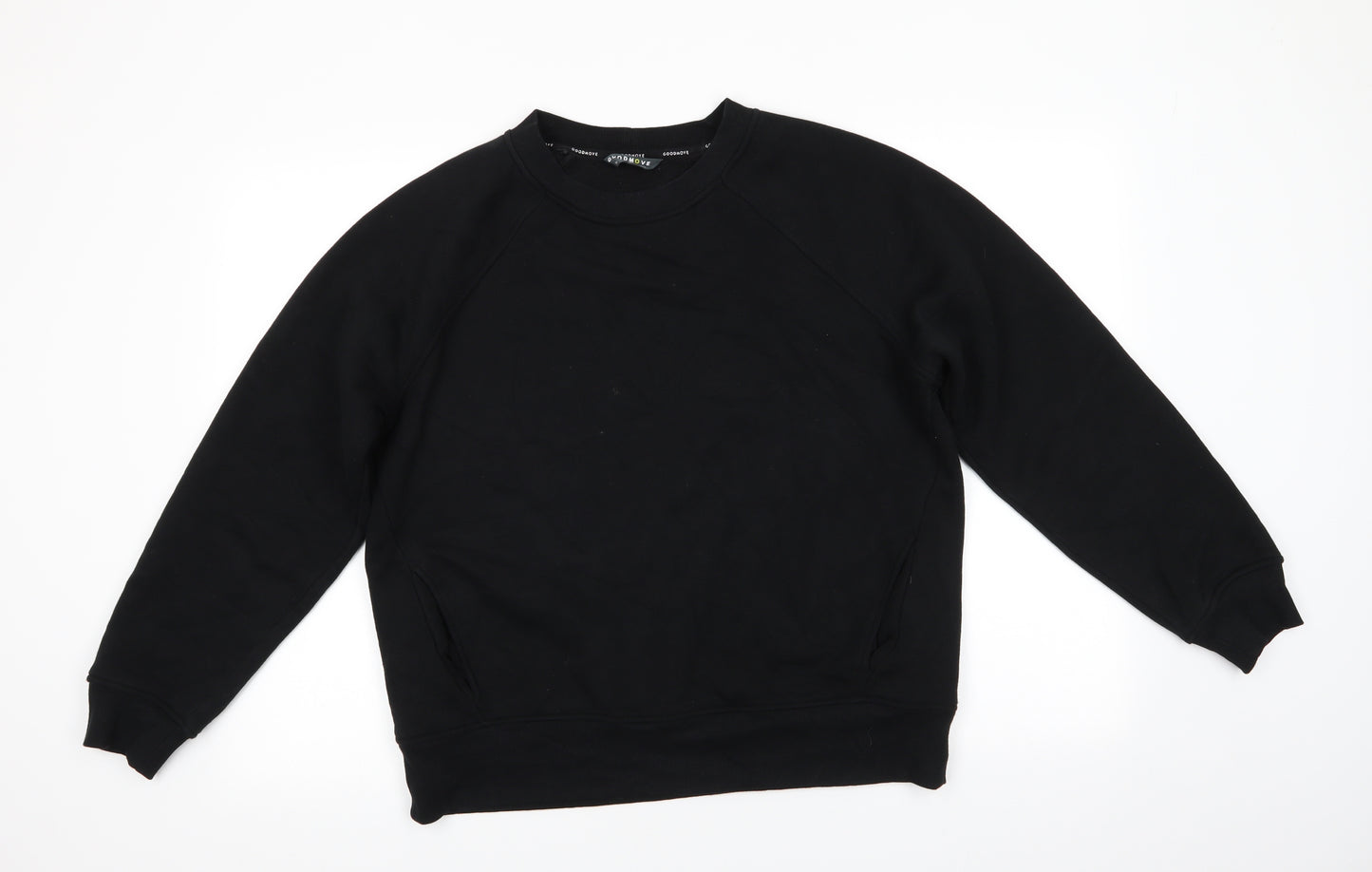 Good Move by M&S Womens Black  Cotton Pullover Sweatshirt Size 14