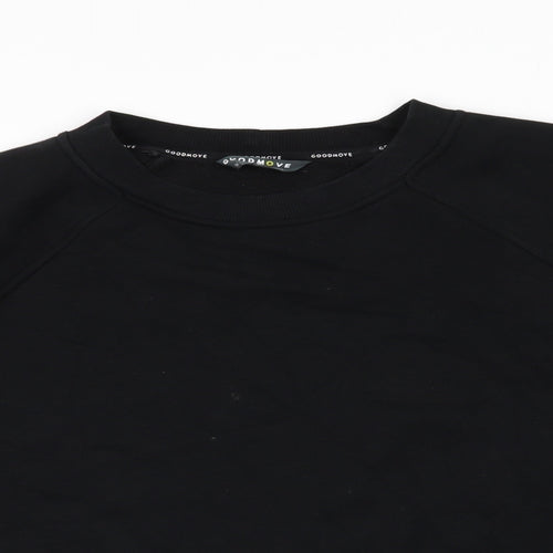 Good Move by M&S Womens Black  Cotton Pullover Sweatshirt Size 14