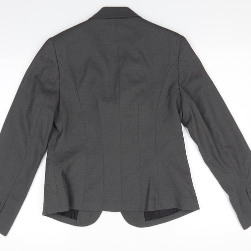 TU Womens Grey Polka Dot Polyester Jacket Suit Jacket Size 12