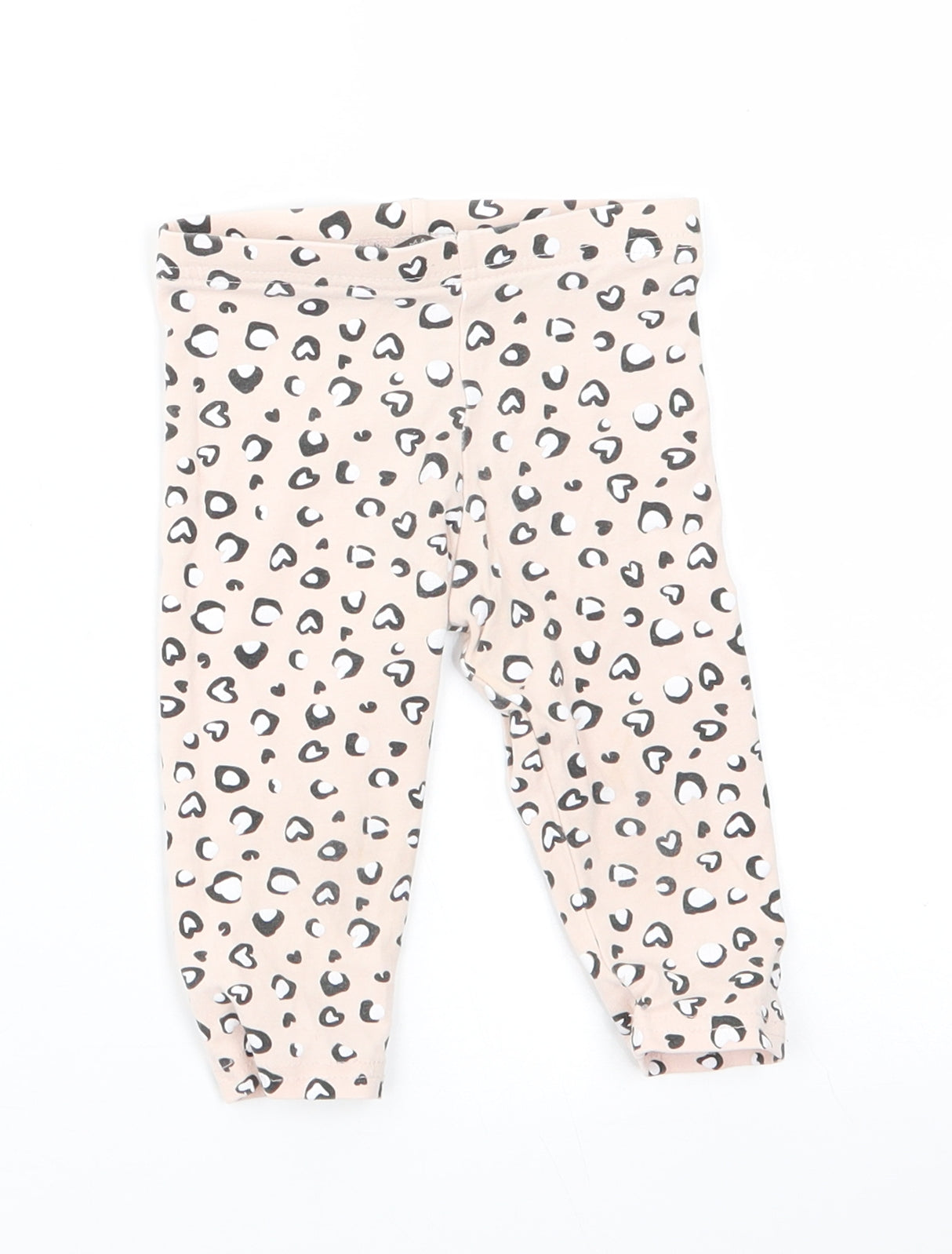 Primark Girls Pink Animal Print Cotton Jogger Leggings Size 12-18 Months   - Jegging