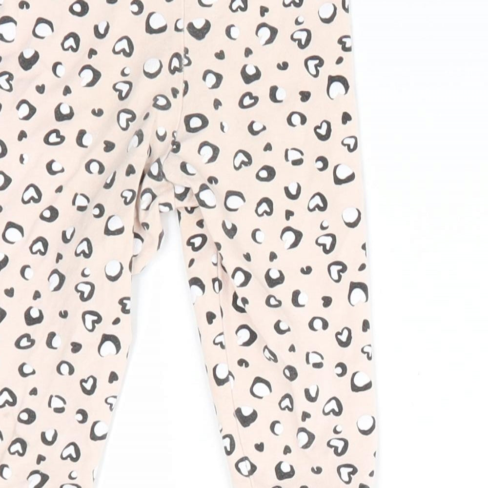 Primark Girls Pink Animal Print Cotton Jogger Leggings Size 12-18 Months   - Jegging