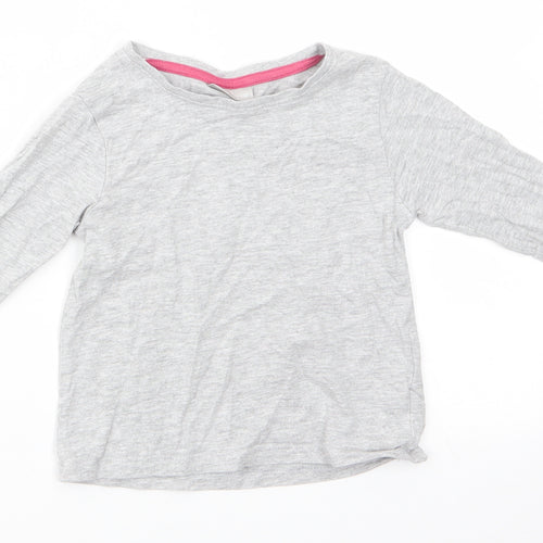I Love Girlswear Girls Grey  Cotton Basic T-Shirt Size 4 Years Round Neck