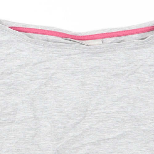 I Love Girlswear Girls Grey  Cotton Basic T-Shirt Size 4 Years Round Neck