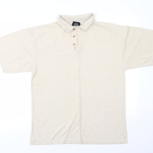 Originals Mens Beige  Polyester  Polo Size M Collared  - Light beige