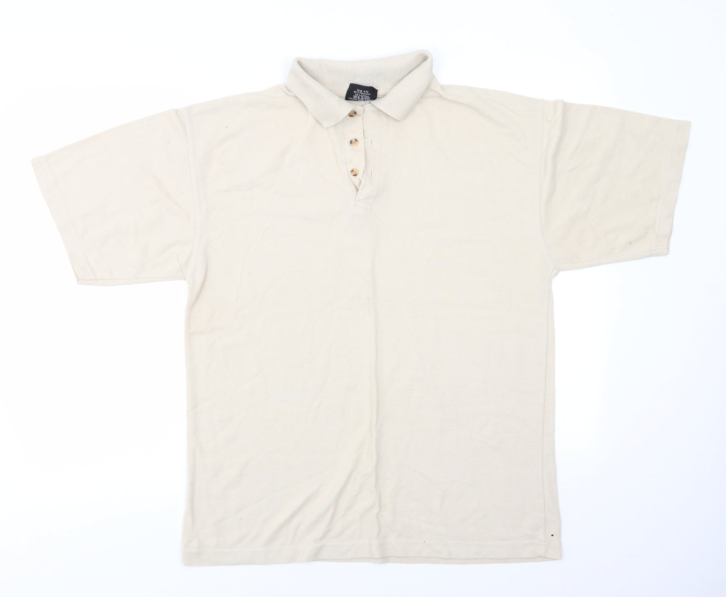 Originals Mens Beige  Polyester  Polo Size M Collared  - Light beige