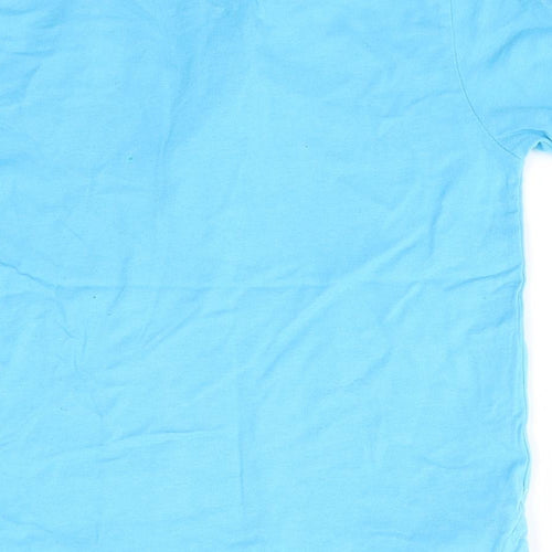 NEXT Boys Blue  Cotton Basic T-Shirt Size 3-4 Years Collared  - Azure Blue