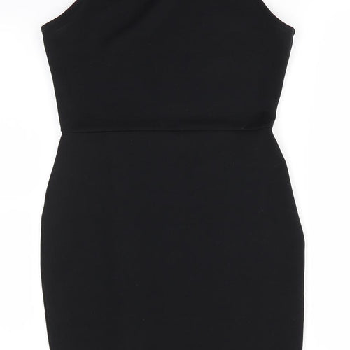 Missguided Womens Black  Polyester Bodycon  Size 12  Square Neck