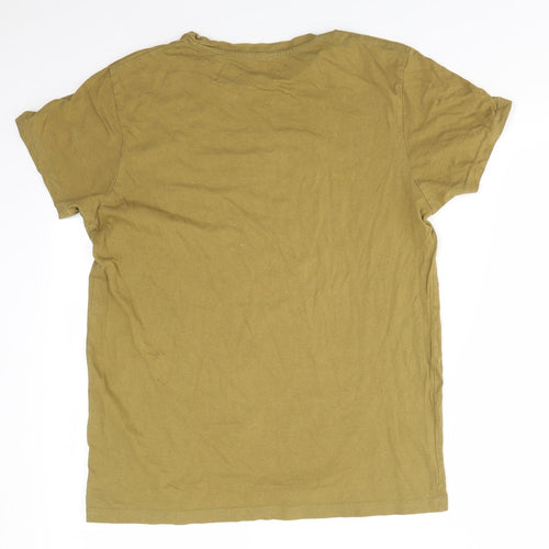 Primark Mens Green  Cotton  T-Shirt Size M Round Neck  - Olive Green