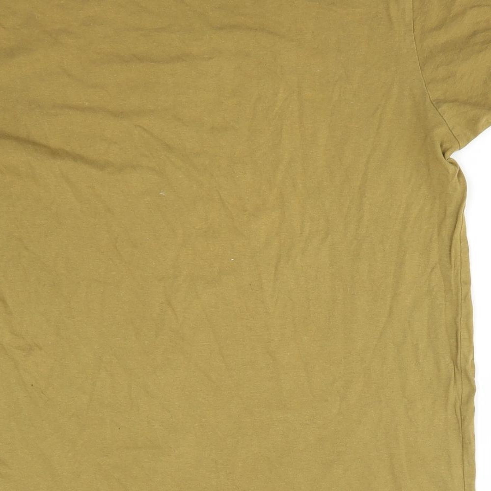 Primark Mens Green  Cotton  T-Shirt Size M Round Neck  - Olive Green