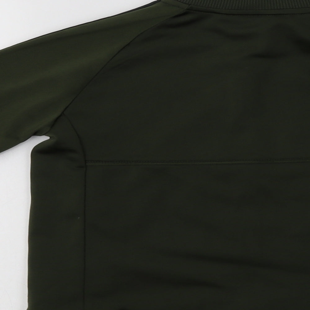 adidas Boys Green  Polyester Henley Sweatshirt Size 7-8 Years