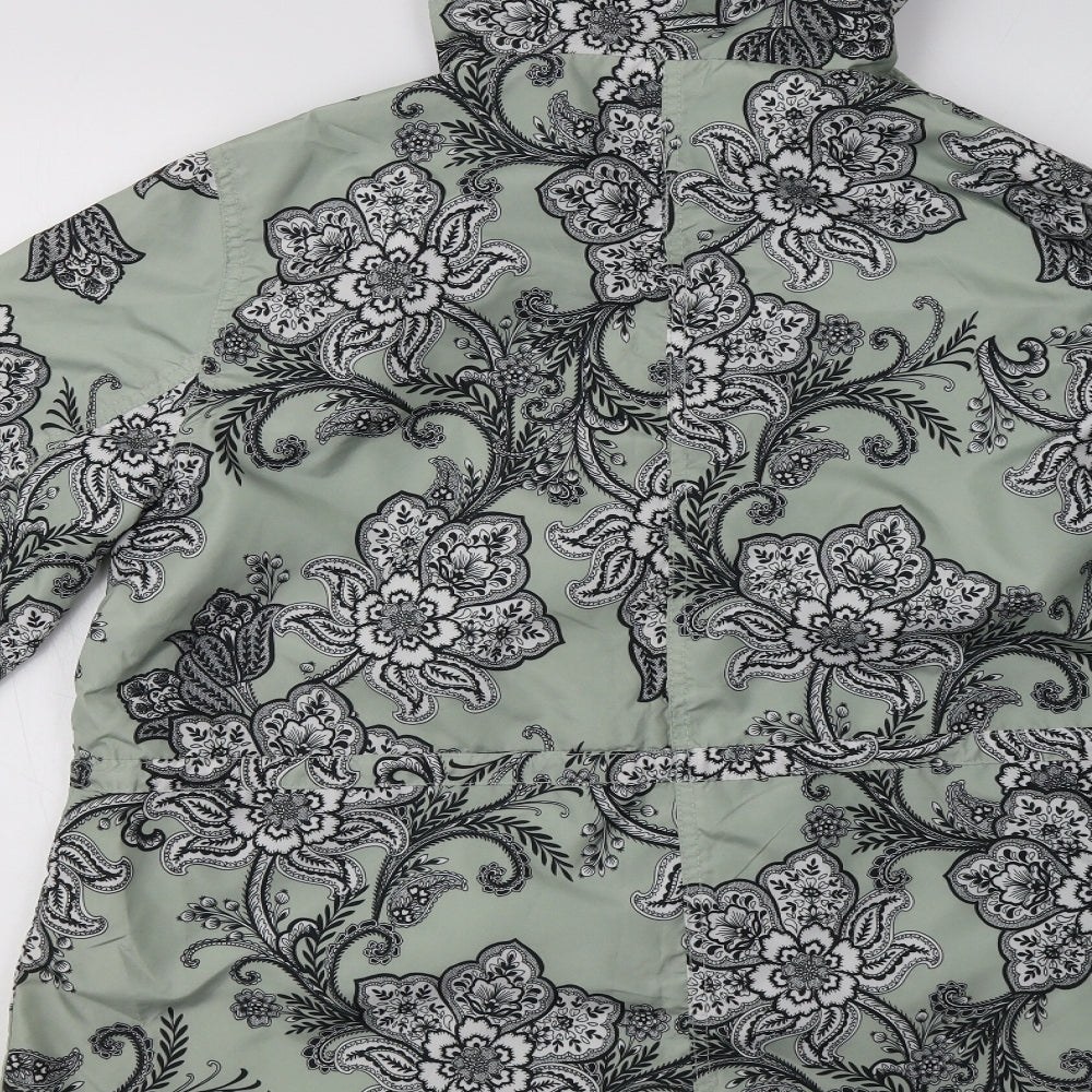 Peacocs Womens Green Paisley  Rain Coat Jacket Size 18