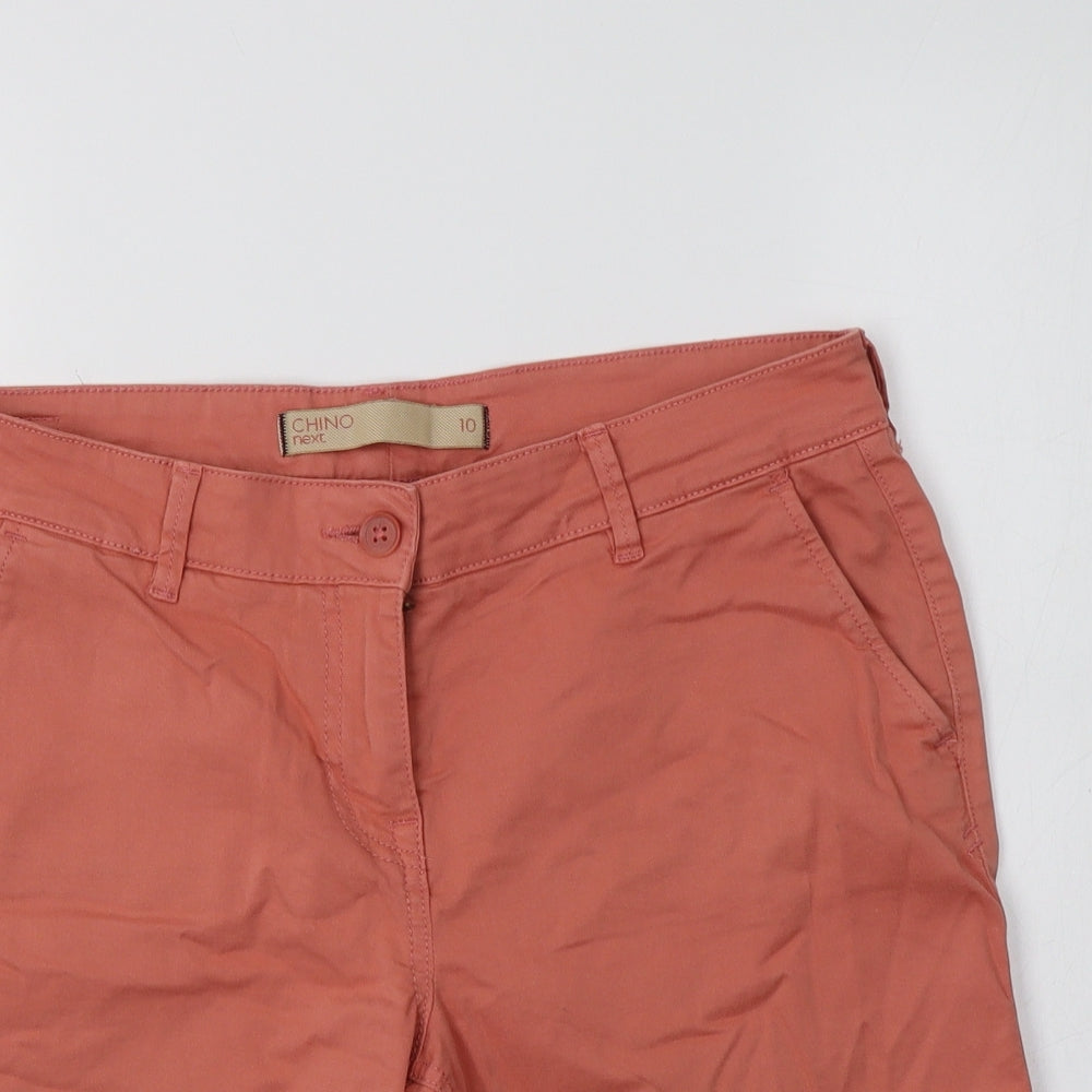 NEXT Womens Pink  Cotton Chino Shorts Size 10 L8 in Regular