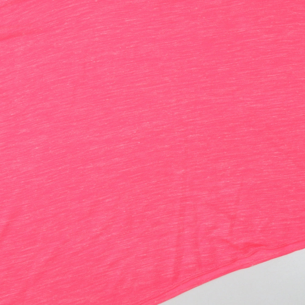 Phase Eight Womens Pink  Acrylic Tunic Blouse Size L Boat Neck - Asymetric