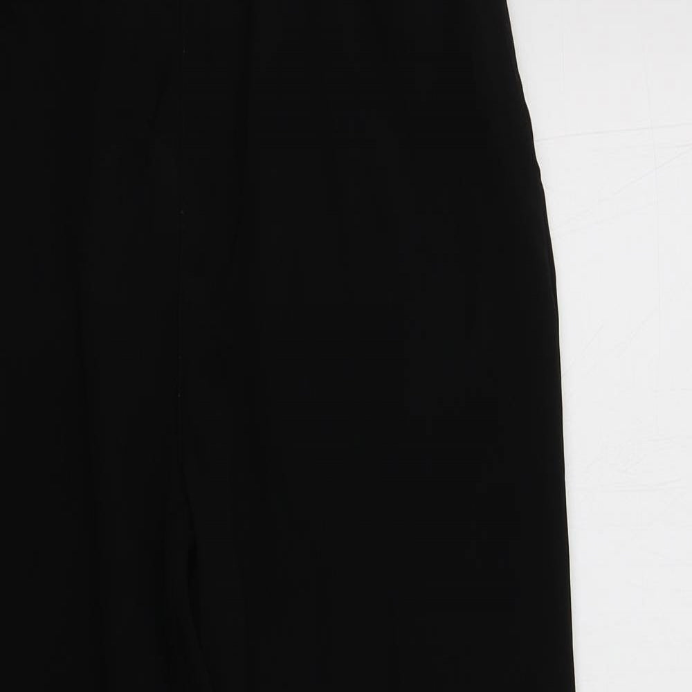 H&M Womens Black  Polyester Trousers  Size 10 L28 in Regular