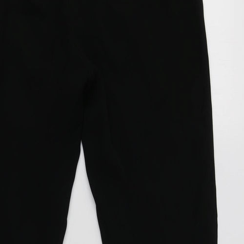 H&M Womens Black  Polyester Trousers  Size 10 L28 in Regular