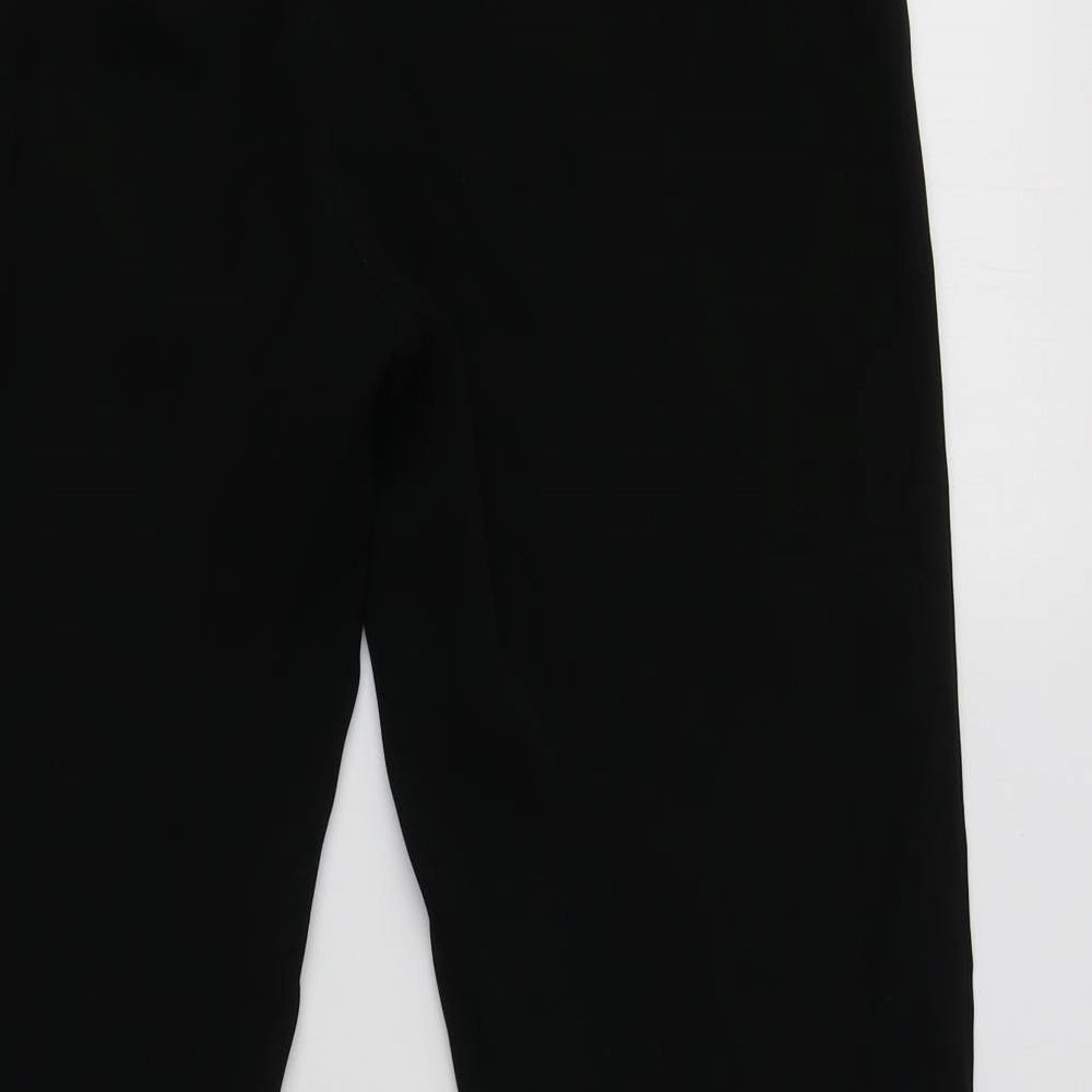 H&M Womens Black  Polyester Trousers  Size 10 L28 in Regular