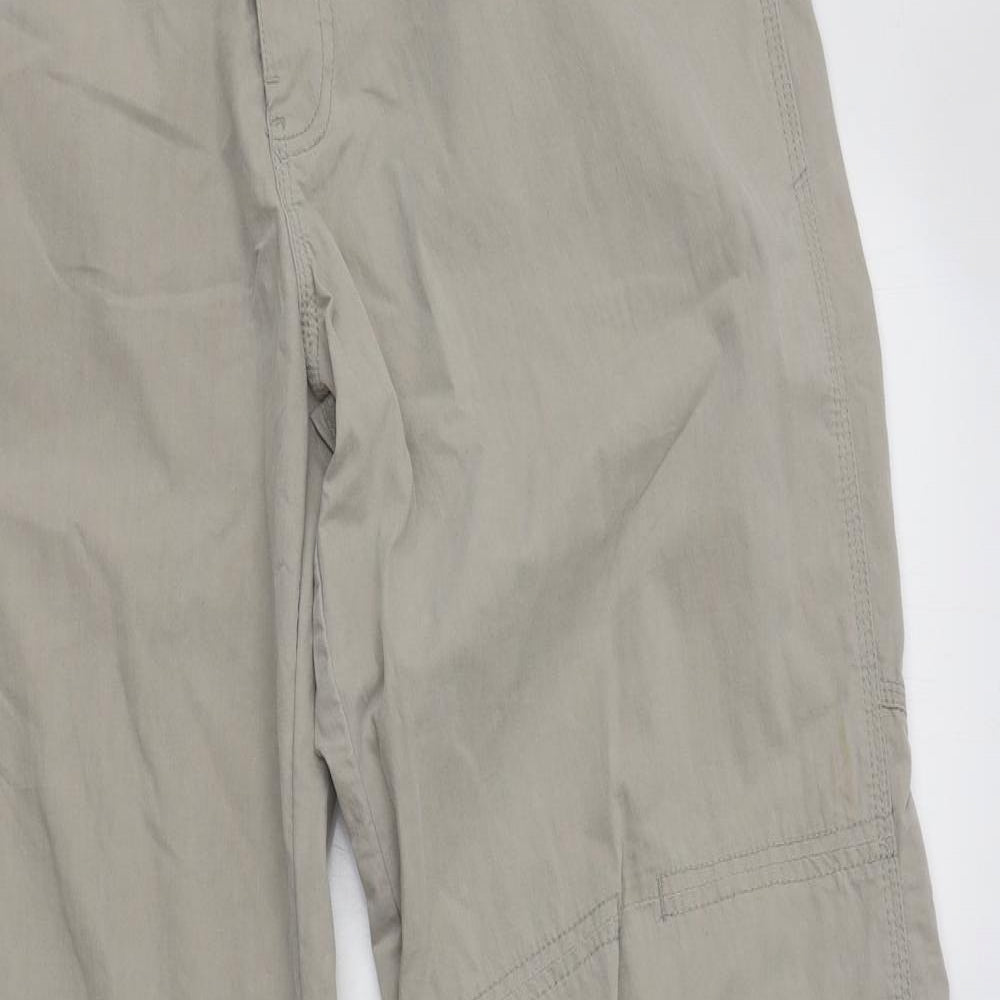 NEXT Mens Beige  Cotton Cargo Trousers Size 32 L32 in Regular