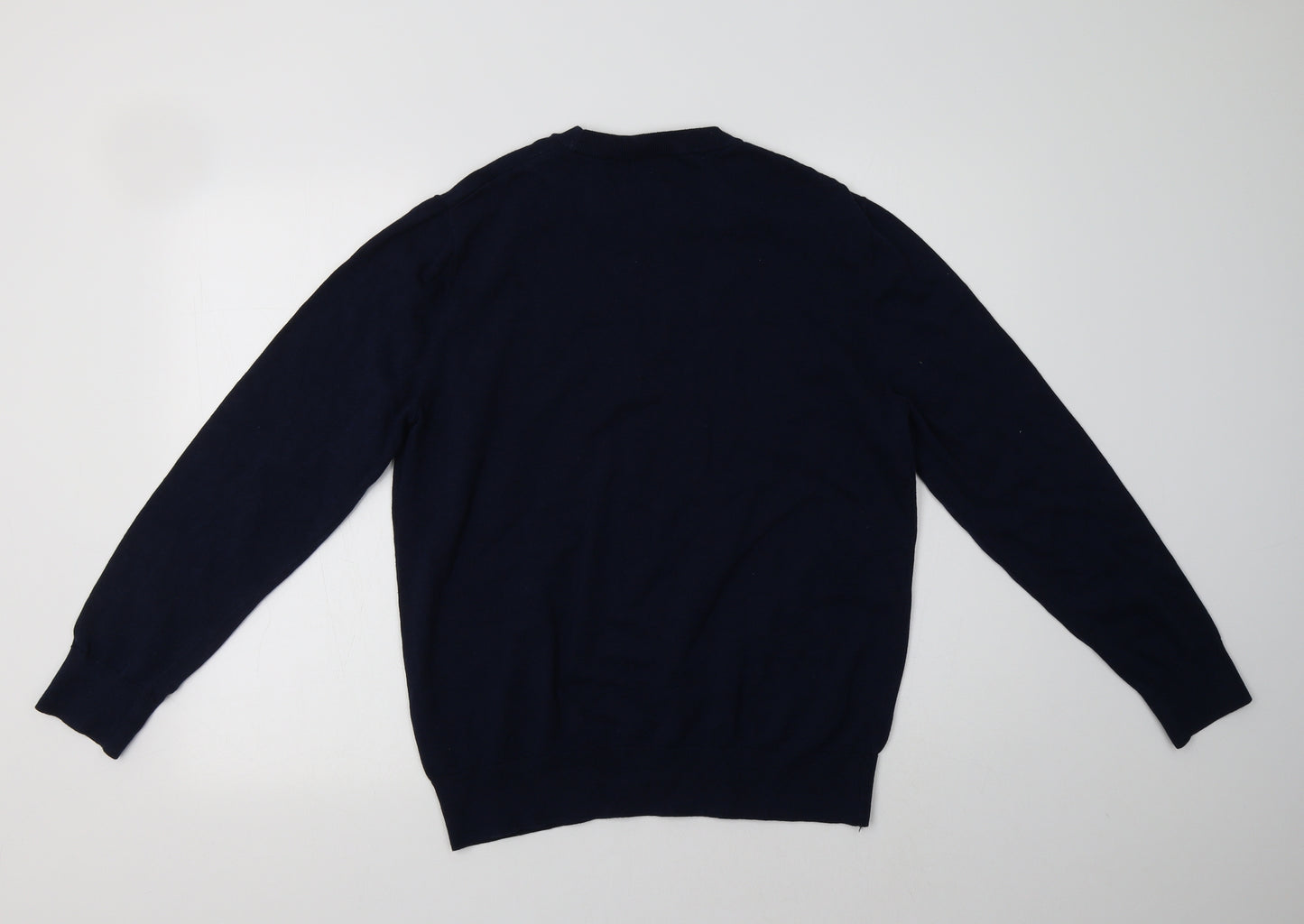 NEXT Mens Blue Crew Neck  Cotton Pullover Jumper Size L