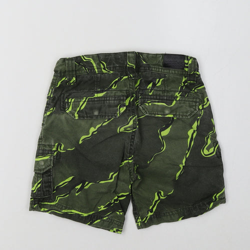 O'Neill Boys Green Geometric Cotton Cargo Shorts Size 6 Years  Regular