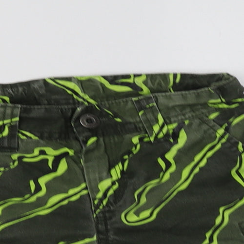 O'Neill Boys Green Geometric Cotton Cargo Shorts Size 6 Years  Regular