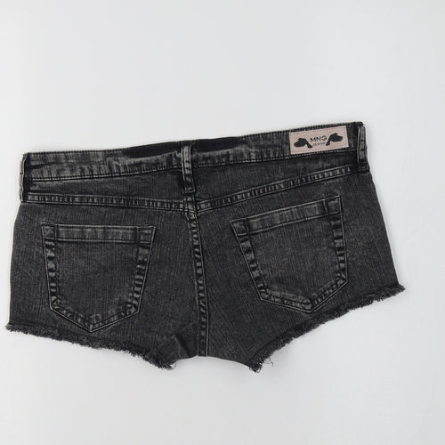 Mango Womens Grey  Cotton Hot Pants Shorts Size S L4 in Regular