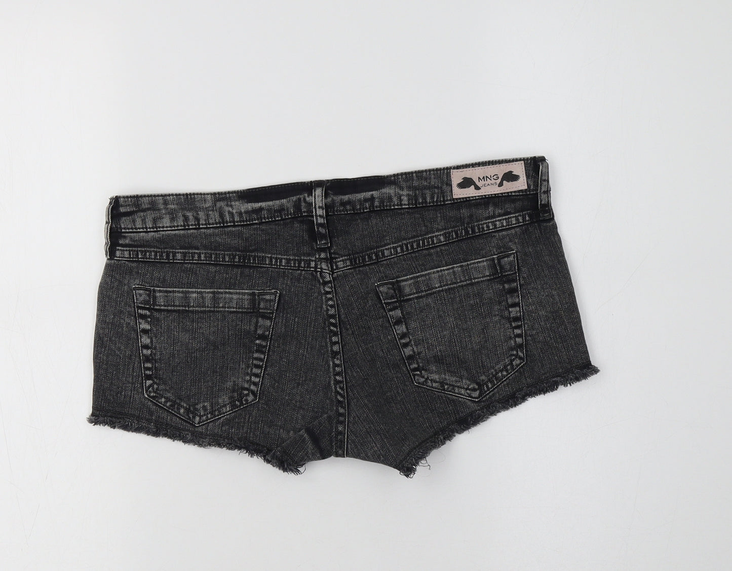 Mango Womens Grey  Cotton Hot Pants Shorts Size S L4 in Regular