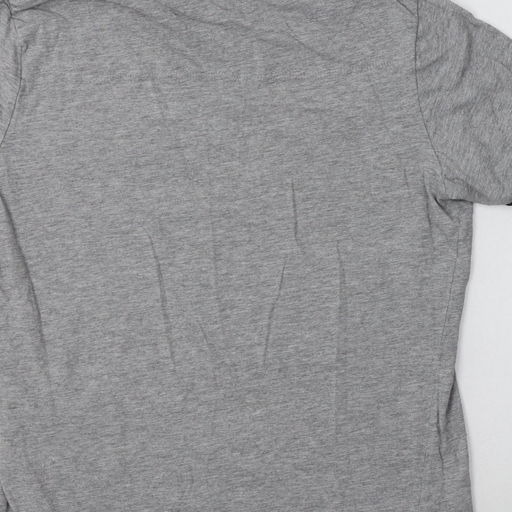 French Connection Mens Grey  Cotton  T-Shirt Size S Crew Neck