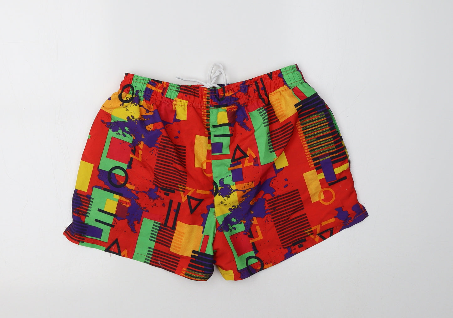 Umbro Mens Multicoloured Geometric Polyester Bermuda Shorts Size S L6 in Regular