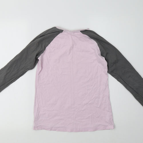 George Girls Pink Colourblock Cotton Top Pyjama Top Size 11-12 Years   - Un